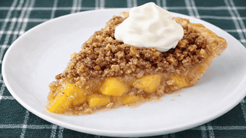 Pecan Peach Crumble Pie