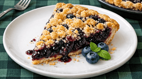 Quick & Easy Blueberry Crumb Pie