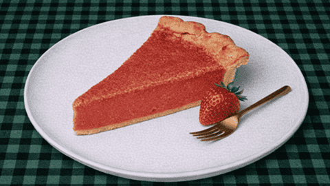 Strawberry Chess Pie